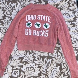 Pink crop top sweatshirt